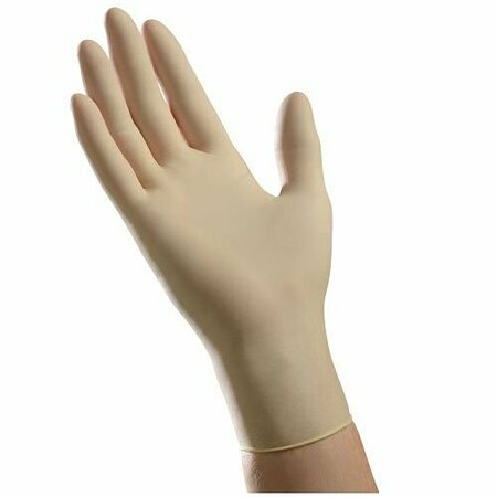 TRADEX INTL Ambitex, Latex Disposable Gloves, Latex, Powdered, M, 100 PK, Cream LMD5101